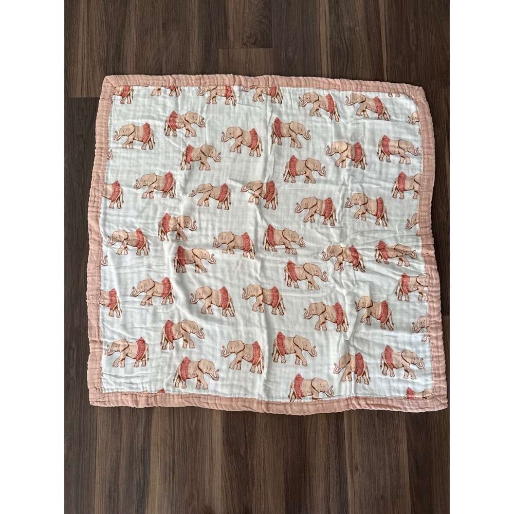 Milkbarn Big Lovey Blanket Baby Pink Elephant Tutu Muslin Bamboo Cotton